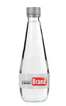 Woda źródlana w szklanej butelce z nadrukiem 0,3 L